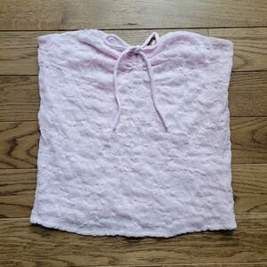 PINK Victoria's Secret Pink Lace Halter Top Tie Closure Solid Women's Size M